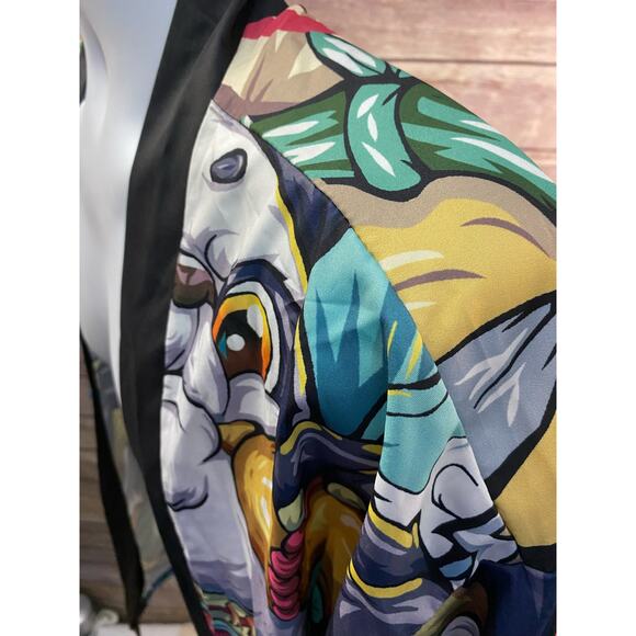 Shein XL Cartoon Panda And Chinese Letter Pattern Women's Creative Loose Kimono - Picture 8 of 11